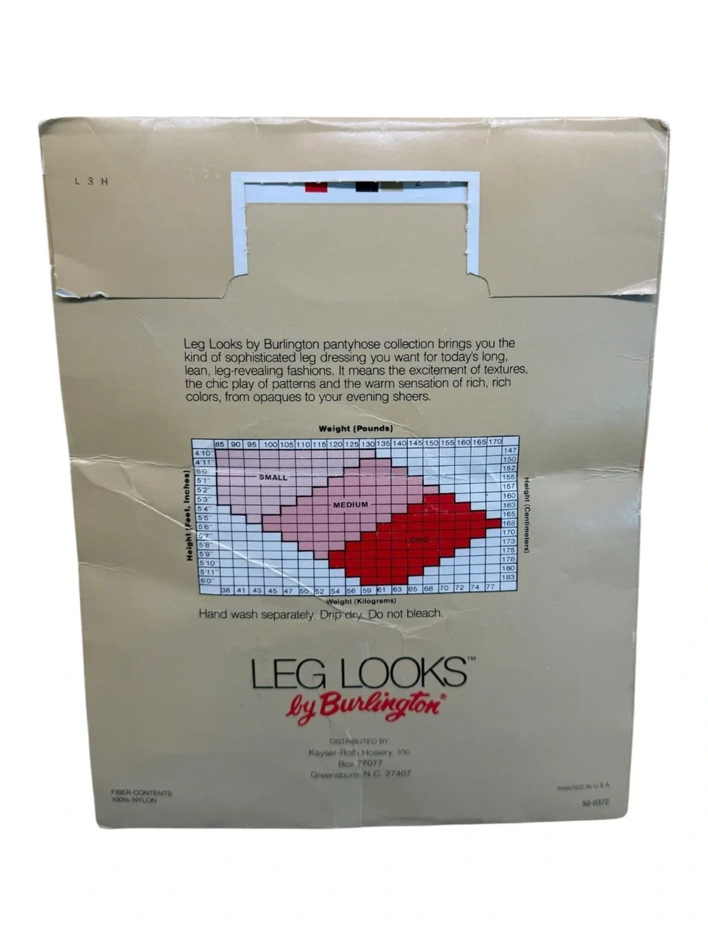 NOS Leg Looks By Burlington Textured Pantyhose Artist Brush Medium Dove Grey